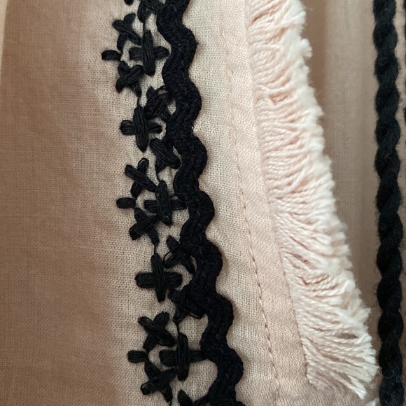 Zara trf Collection Embroidered Long Sleeve Tunic with Pom-Pom Tie - Picture 11 of 13